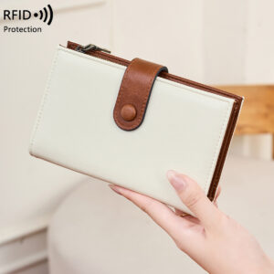 Cross-Border New RFID Anti-Magnetic Women’s Multi-Card Slots 70% Off Long Wallet European And American Retro Fashion