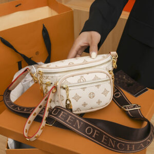Cross-border women 2026 new simple fashion retro multi-layer zipper shoulder Messenger ribbon chest bag women’s trend