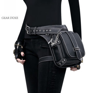 Steampunk retro men’s outdoor shoulder messenger women’s mobile phone waist hanging bag