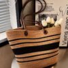 Khaki Black Thick Striped