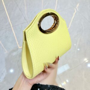 New Style Clutch Fashion Woven Pattern Handbag Commuting Elegant Chain Crossbody Evening Women’s Bag