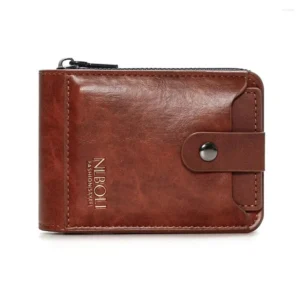 Card Holders Large Capacity Solid Color Bag Casual Multi-card Slot Business Zipper Pocket PU Leather Holder Shopping
