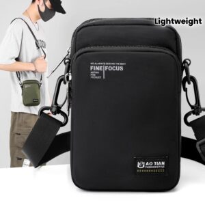 Ligtweigt Men Mini Oxford Crossbody Multi Pocket Portable Pone Sling Bag Outdoor Casual Small Soulder Messenger