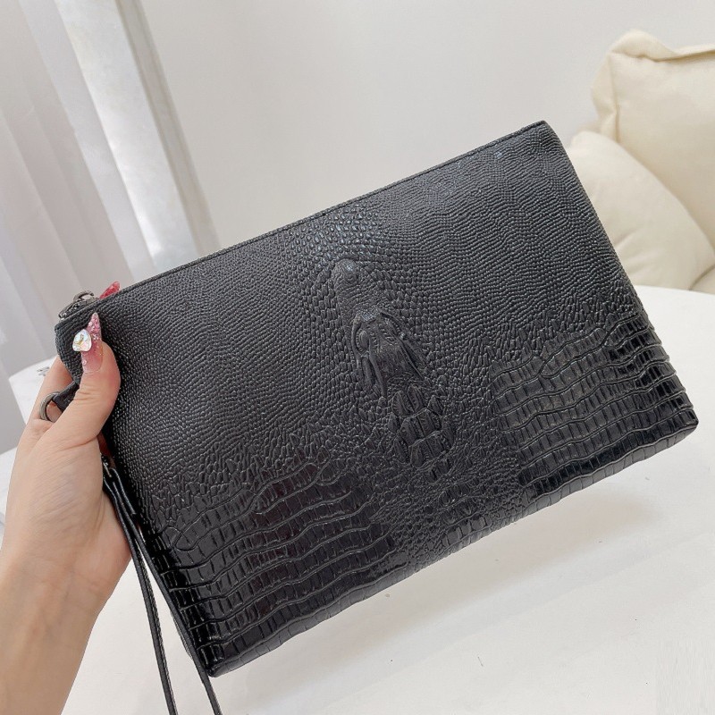 Maufacturer Me's Hadbag Casual Large Capacity Soft Leather Busiess Embossed Wallet Social Bag For Youg - Image 2