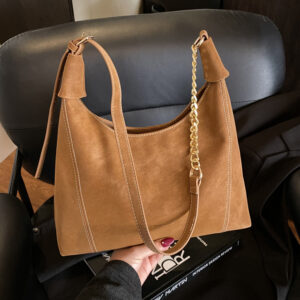 Spring Vintage Soft Leather Commuter For Women 2026 New Model Large-capacity Single-shoulder Bucket Chain Crossbody Tote