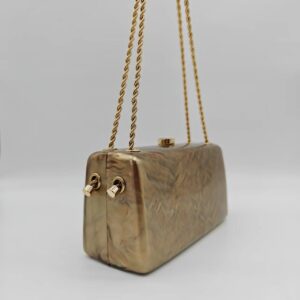 Women’s Handbag One-shoulder Lady Messenger Portable Fashion Summer Beach Acrylic Dinner Bag Small Square Bag.