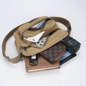 Satchel Canvas Shoulder Supply Leisure Messenger Men’s Street Stall Construction Site Large Capacity Bag