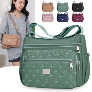 Trendy Fashion Shopping Commuting New Women’s Shoulder Crossbody Lightweight Water-Resistant Nylon Bag