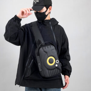 Breast Messenger Men’s High-end Password Lock Anti-theft Trend Shoulder Hard Case Locomotive Cycling Bag