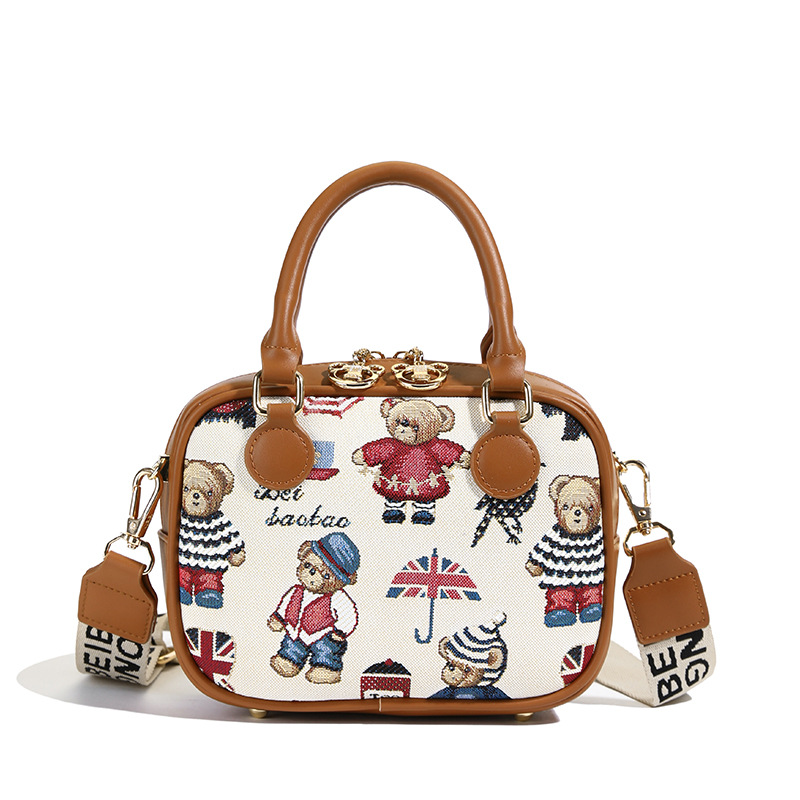 North Bags Authentic Bear Embroidered Crossbody Women's Trendy Shoulder Bag High Quality - Image 5