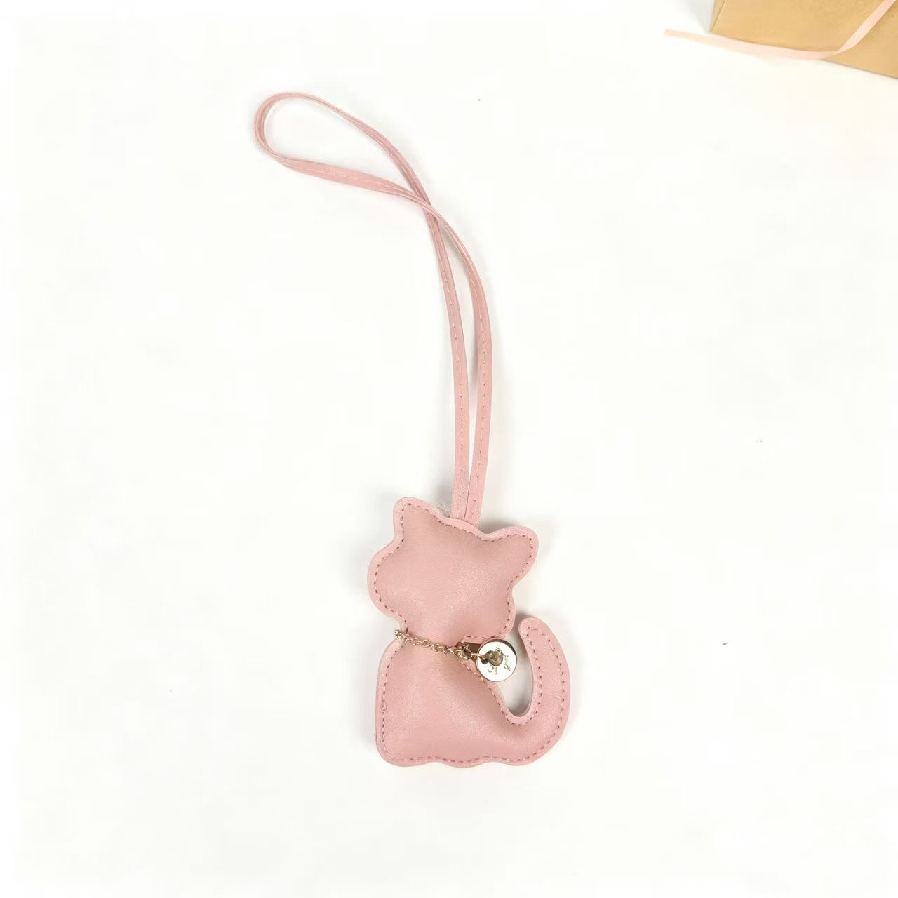 Lanyard Bag Pendant Charm Small Necklace Leather Clothing Accessories Car Cute Cat - Image 5