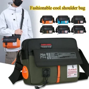 fashionable Fashion Mens Crossbody Japanese Oxford Cloth Canvas Large Capacity Shoulder Bag 241214