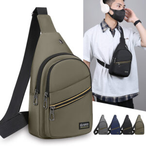 Outdoor Lightweight Casual Messenger Men’s New Oxford Cloth Simple Shoulder Multifunctional Cycling Sports Breast Bag