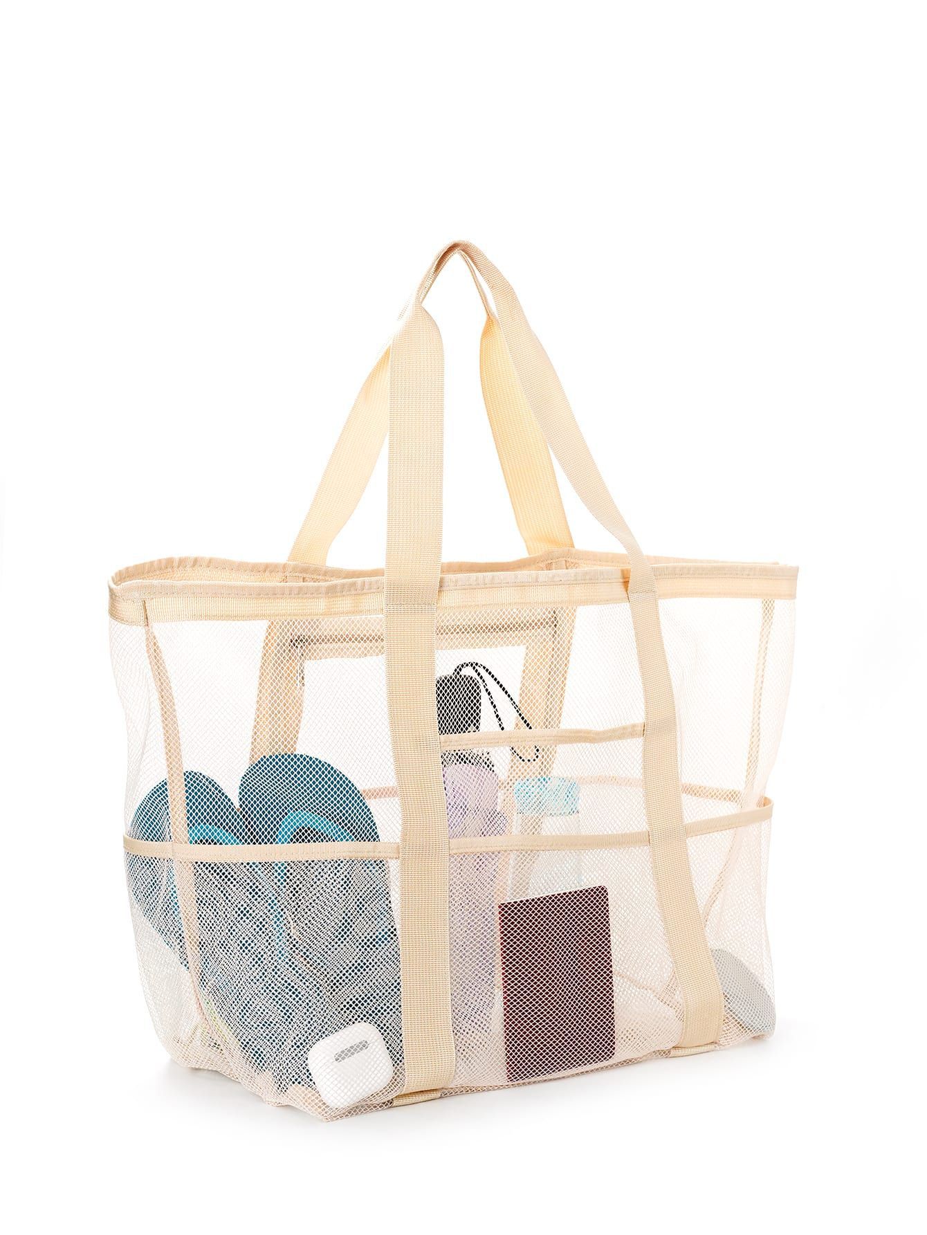 Large Capacity Toy Mesh Swimming Multifunctional Travel Handheld Single Shoulder Beach Swimsuit Storage Bag - Image 11