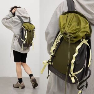 New casual with stylish contrasting colors, handsome military green, boys’ travel, students’ outdoor backpack