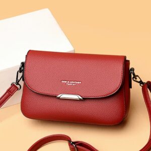 Middle Aged Mother’s Small New Leather Large Capacity Women’s Shoulder Fashion Cowhide Messenger Bag