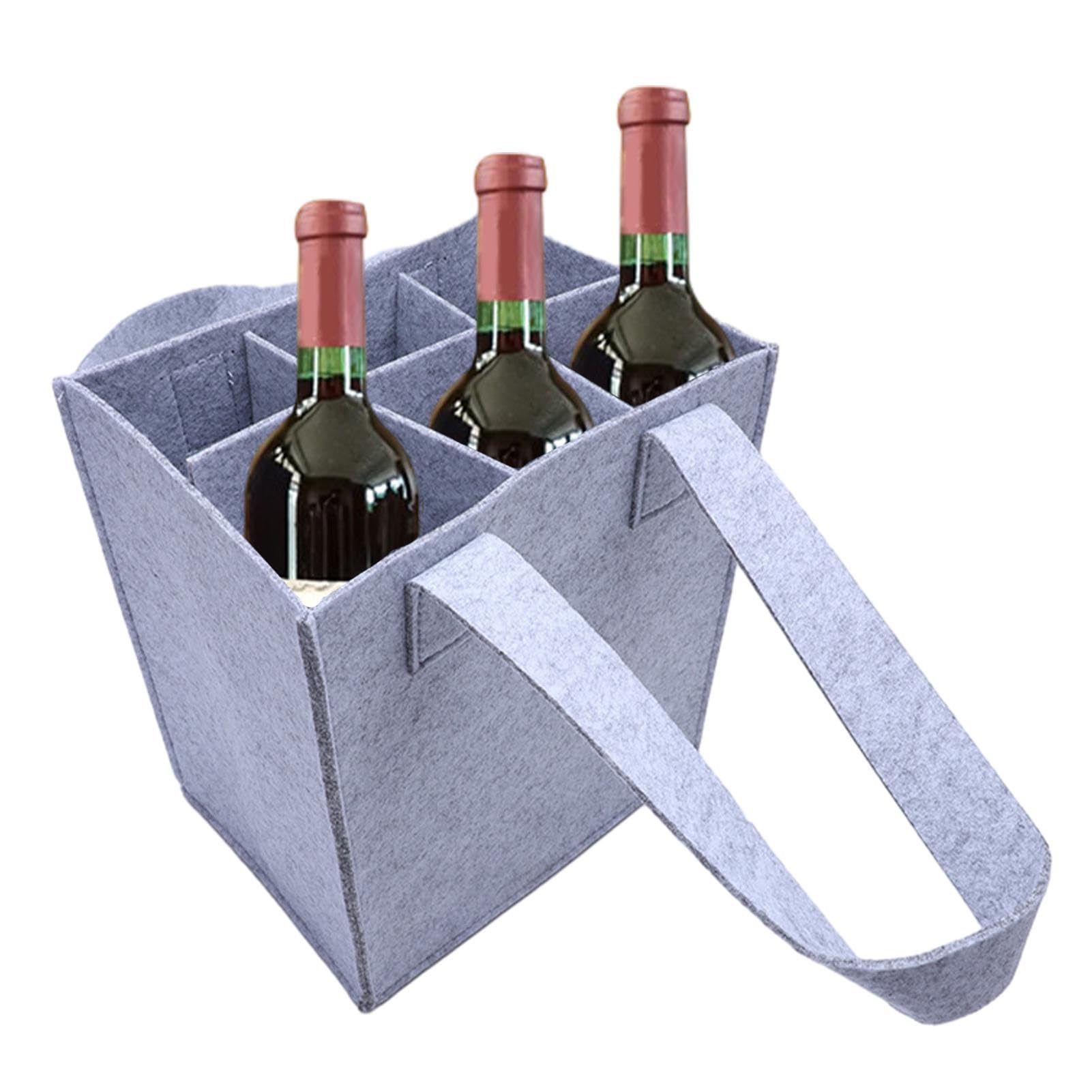 Factory Direct: Non-woven Fabric Carrier Felt Storage Bag, Six-bottle Wine Tote Bag - Image 7