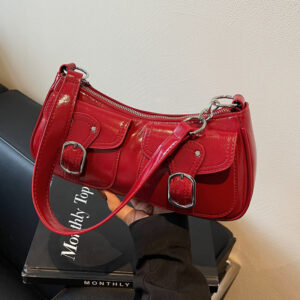 2026 Autumn New Korean Fashion Commuter Small Simple Casual Belt Buckle Decorative Unique Niche Crossbody Bag