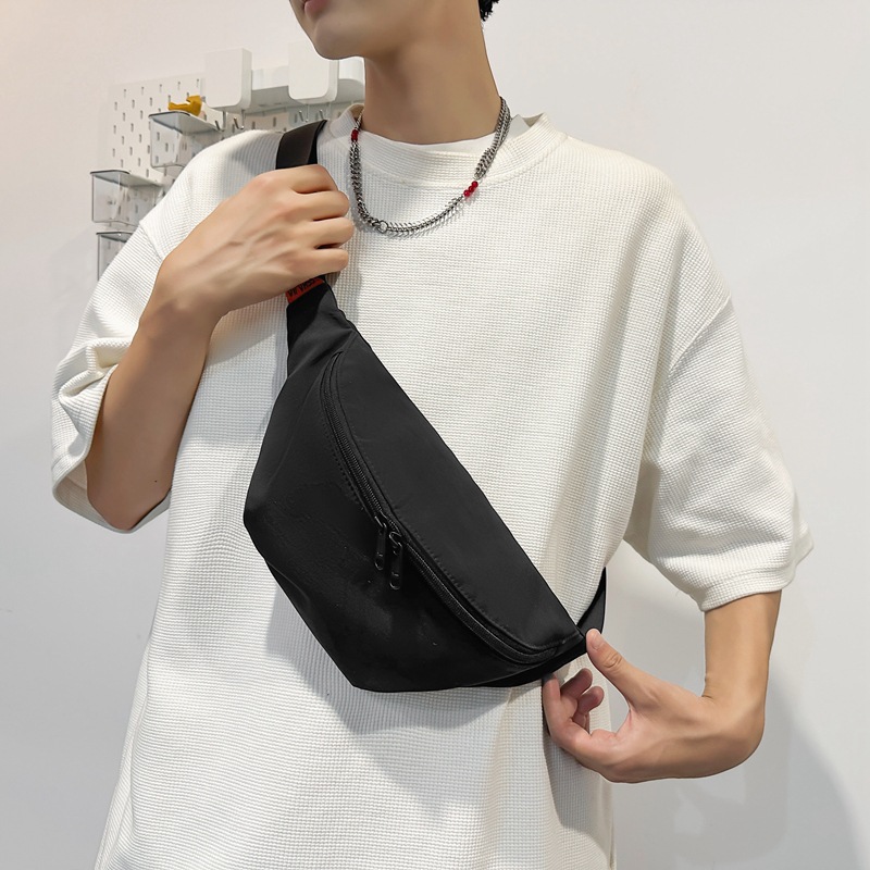 Solid Color Men's 2026 Sports New Waist Shoulder Chest Bag Simple And Stylish Backpack - Image 3