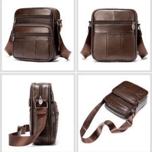 First layer genuine men’s Men’s single shoulder Business leather casual crossbody bag