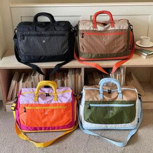 Color Matching Plaid Hand-held Travel Women’s Waterproof Large-capacity Fitness Short-distance Luggage Bag, Bao Ma