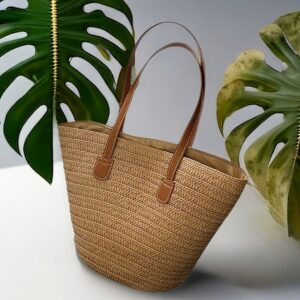 Versatile Simple One-shoulder 2026 New Large-capacity Straw Women’s Seaside Holiday Beach Tote Bag