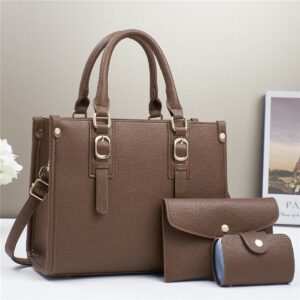Mother And Child Three Piece Textured Handbag Fashion Shoulder Women’s Bag Quality Bags