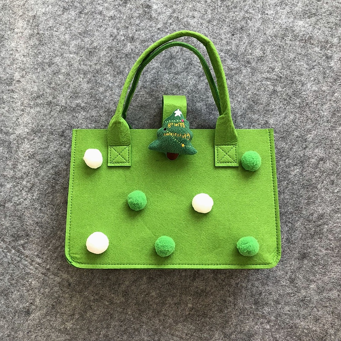 Christmas Candy Felt Tote Apple Box Handbag High-grade Bag Sale Gift - Image 8