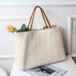 Korean Dongdaemun Style Large Capacity Canvas For Women 2026 New Handbag Shoulder Tote Shopping Bag Trend