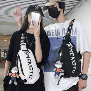 Bags Popular Letter Women’s Large Capacity Waterproof Casual Crossbody Bag, Men’s Chest Backpack, Trendy Shoulder Bag