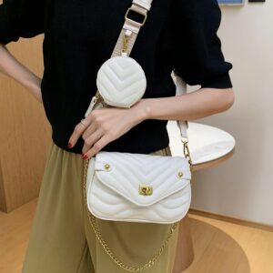 Cross-border French-style For Women 2026, Women’s Shoulder High-end Crossbody Small Square Bag, Elegant Chain Bag