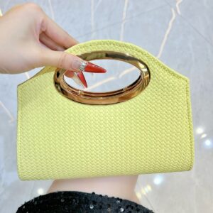 New Style Clutch Fashion Woven Pattern Handbag Commuting Elegant Chain Crossbody Evening Women’s Bag