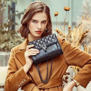 High-end Quilted Embroidered Small Square For Women 2026 Autumn Winter New Versatile Large Capacity Shoulder Crossbody