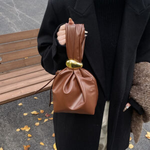 High-end Niche Unique Small For Women Autumn Winter 2026 New Pleated Mini Bucket Bag