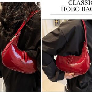 JYG Retro Crescent Hobo Bag For Women Fashion Top Handle Shoulder Crossbody Clutch Purse Handbag