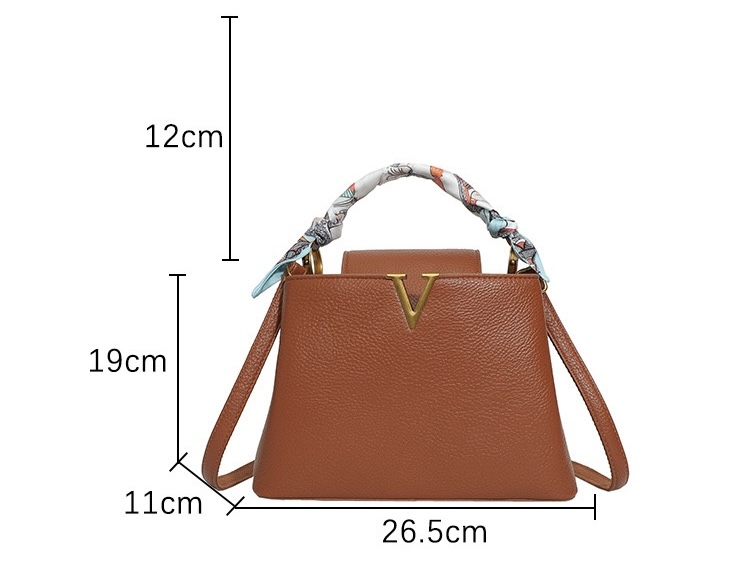 Fashion Trendy Women's Handbag, One-shoulder, Cross-body, Business Commuting, With Scarf - Image 2