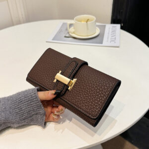 Handheld Wallet For Women, Long Large Capacity, Multiple Card Slots, Simple Short Style, High-end Fashion, New