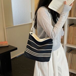 Casual Large-capacity Canvas Women, 2026 New Model Crossbody Bag, Versatile Shoulder Bucket Bag For College Students And
