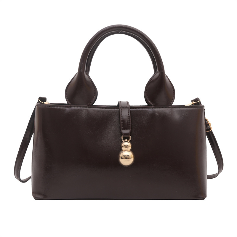 Small Square Handbag Women Textured Light Luxury Shoulder Commuter Crossbody Bag For Winter - Image 8