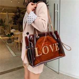 Tote Large Capacity Transparent Jelly Shoulder Crossbody Fashionable Big 2026 New Korean Bag For Women