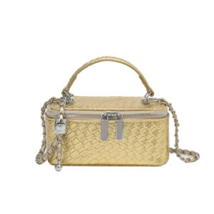 Luxurious Vintage Classic Small Perfume Gold Bead Box Mini Makeup Purse Fashionable Shoulder Bag