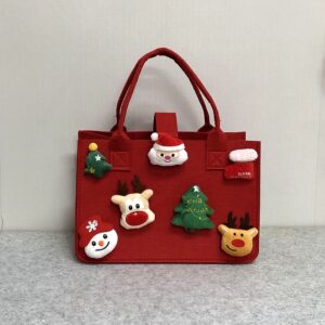 Christmas Candy Felt Tote Apple Box Handbag High-grade Bag Sale Gift