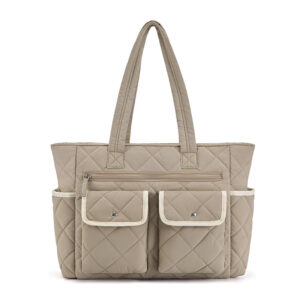 Stylish Quilted Puffy Tote Bag Women With Multiple Pockets – Spacious Crossbody Handbag For Daily Use & Travel, 37 16 X