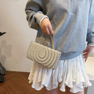 2026 New Evening Handbag Women’s Pearl Party Socialite Single Shoulder Crossbody Lipstick Bag