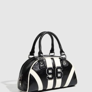 Women’s Vintage-Inspired PU Patchwork Boston With Dual Shoulder Straps For Everyday Use Handbag/wrist Pillow Bag/Boston