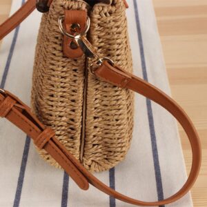Vintage garden style advanced straw new single shoulder hand imitation bamboo handle explosive crossbody bag