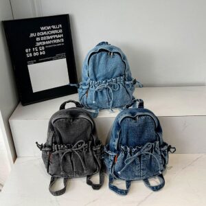 2026 New Fashionable Denim Simple Women’s Backpack For Casual Shopping And Versatile Commuting
