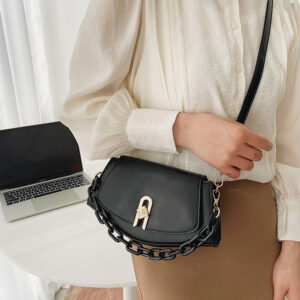 High Quality Women’s New Single Shoulder Crossbody Bag, Casual And Simple Flip Cover Lock, Underarm Saddle Bag