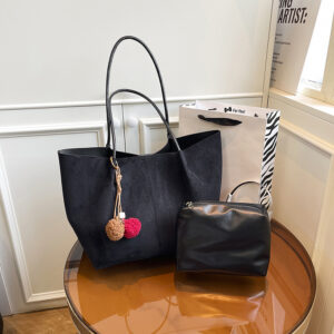 New Fall/Winter Suede Commuting Large-Capacity Tote For Women 2026 Casual Simple Versatile Single-Shoulder Mother-Child