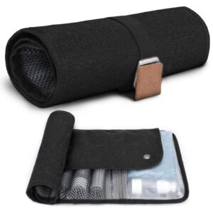 Men’s travel waterproof bathroom roll storage bag, used for shaving set, toiletries accessories